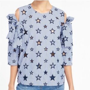 SANDRO Meline Star Top In Blue S